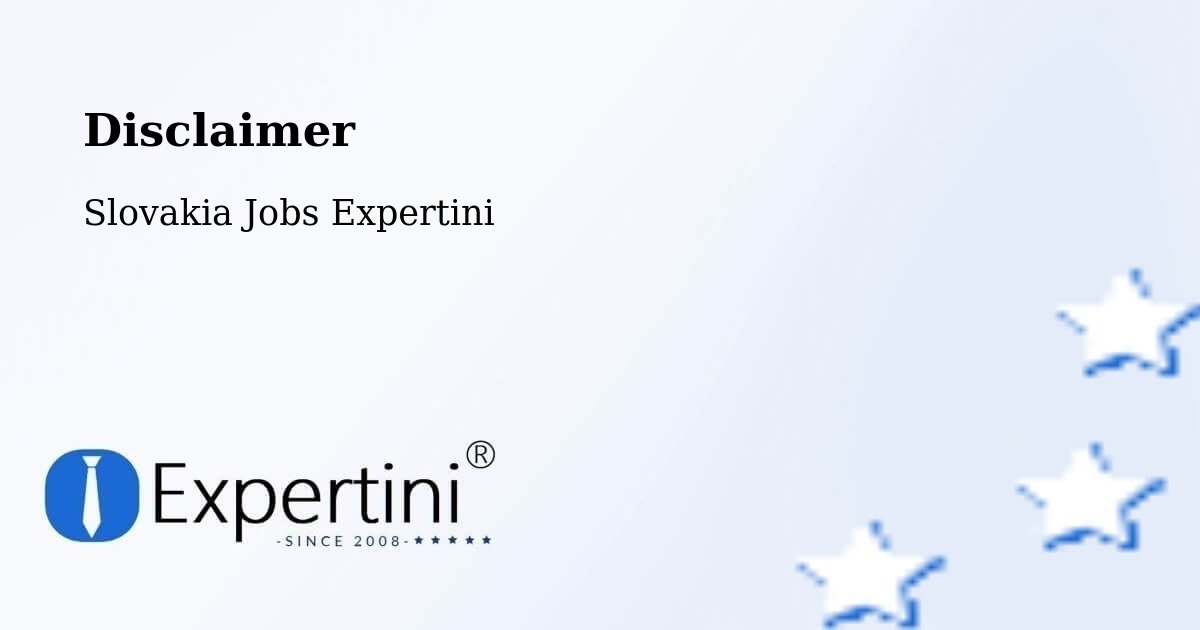 Disclaimer – Modra - Slovakia Jobs Expertini