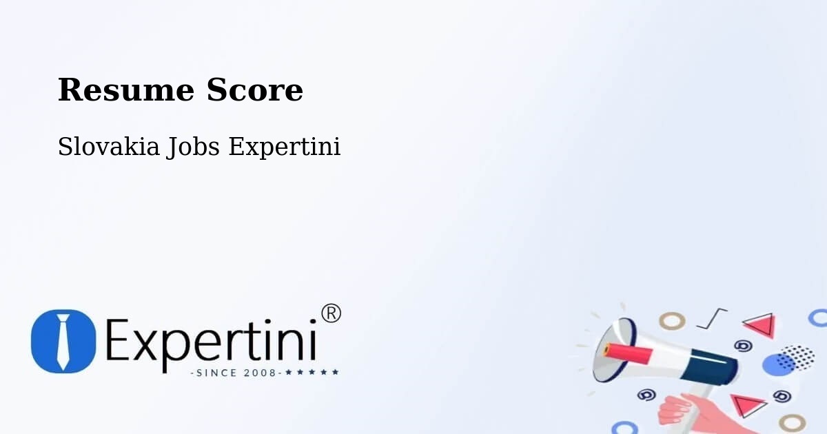 Resume Score & Job Description Match Tool – Modra - Slovakia Jobs Expertini
